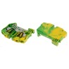 RS PRO Earth Terminal Block Green Yellow 6mm² 1-Level Spring Clamp 600V 763-7514