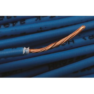 RS PRO Blue 0.75 mm² Single Core Hook Up Wire, 18 AWG, 24x0.2 mm Strands, 2.34 mm OD, 100 m, Cross-Linked Low Smoke 763-7570