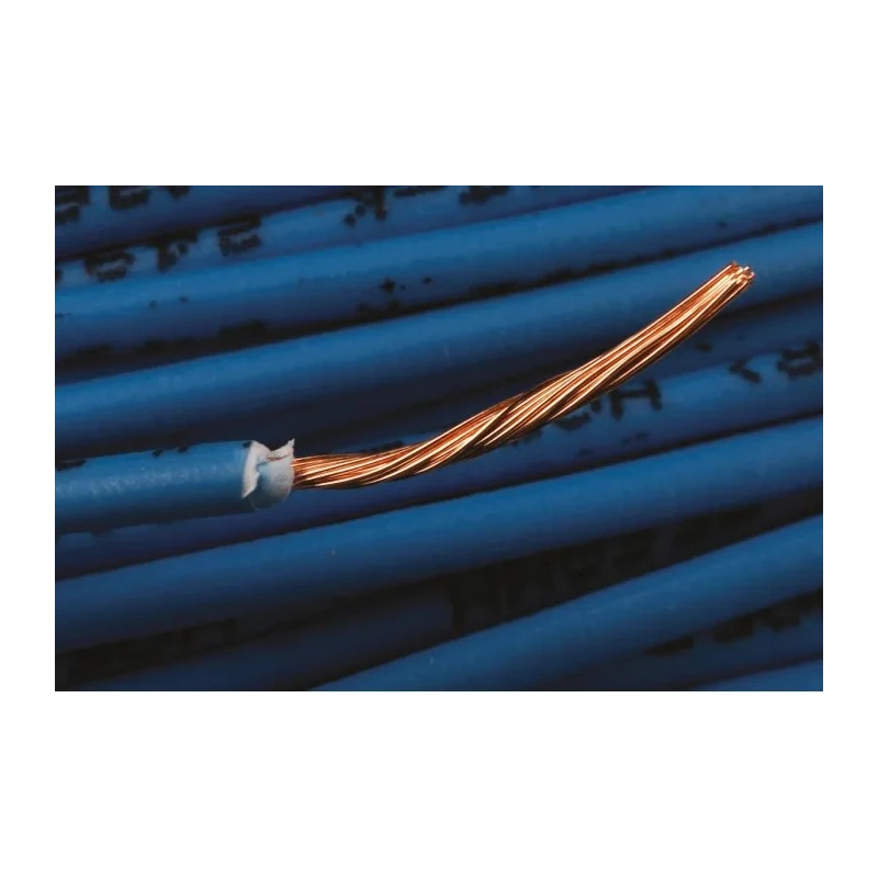 RS PRO Blue 0.75 mm² Single Core Hook Up Wire, 18 AWG, 24x0.2 mm Strands, 2.34 mm OD, 100 m, Cross-Linked Low Smoke 763-7570