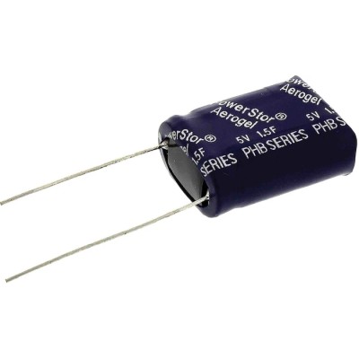 Eaton 2.5 F 5V dc Electric Double Layer Supercapacitor with -10 to 30 % Tolerance, Through Hole Mount PHB-5R0V255-R