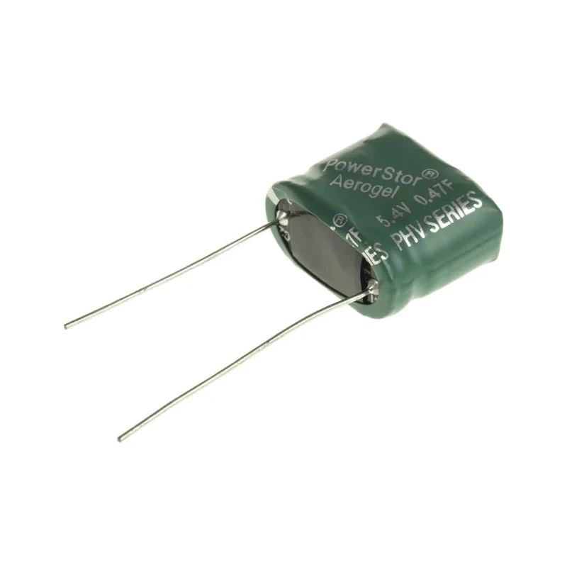 Eaton 0.47 F Electric Double Layer Supercapacitor, 5.4V dc, Cylindrical Through Hole PHV-5R4V474-R