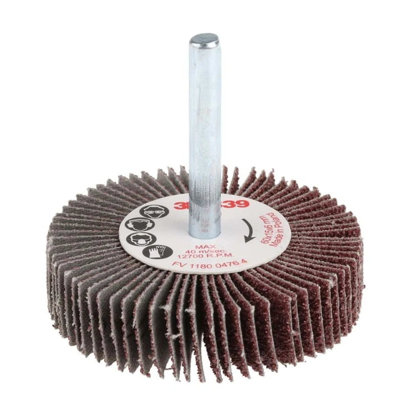 3M Aluminium Oxide Flap Wheel Abrasive Disc 60 mm Diameter P40 Grit FC110075726