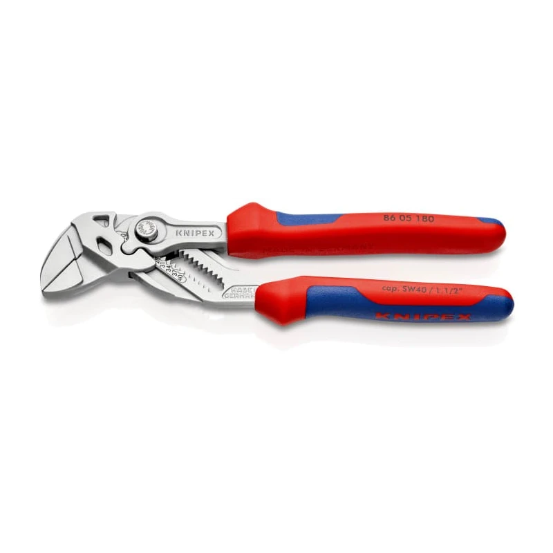 Knipex 1-Piece Plier Wrench Smooth, 180mm Overall Length, 35mm Jaw 86 05 180
