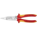 Knipex Combination Plier, 200mm Overall Length, Tool Steel, Chrome Finish, Comfortable Grip, VDE/1000V Approved 13 96 200