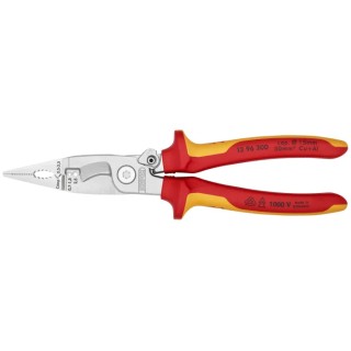 Knipex Combination Plier, 200mm Overall Length, Tool Steel, Chrome Finish, Comfortable Grip, VDE/1000V Approved 13 96 200
