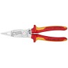 Knipex Combination Plier, 200mm Overall Length, Tool Steel, Chrome Finish, Comfortable Grip, VDE/1000V Approved 13 96 200