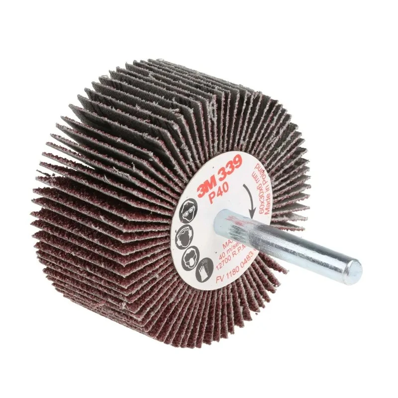 3M 339 Aluminium Oxide Abrasive Flap Wheel 60 mm Diameter P40 Grit FC110075767