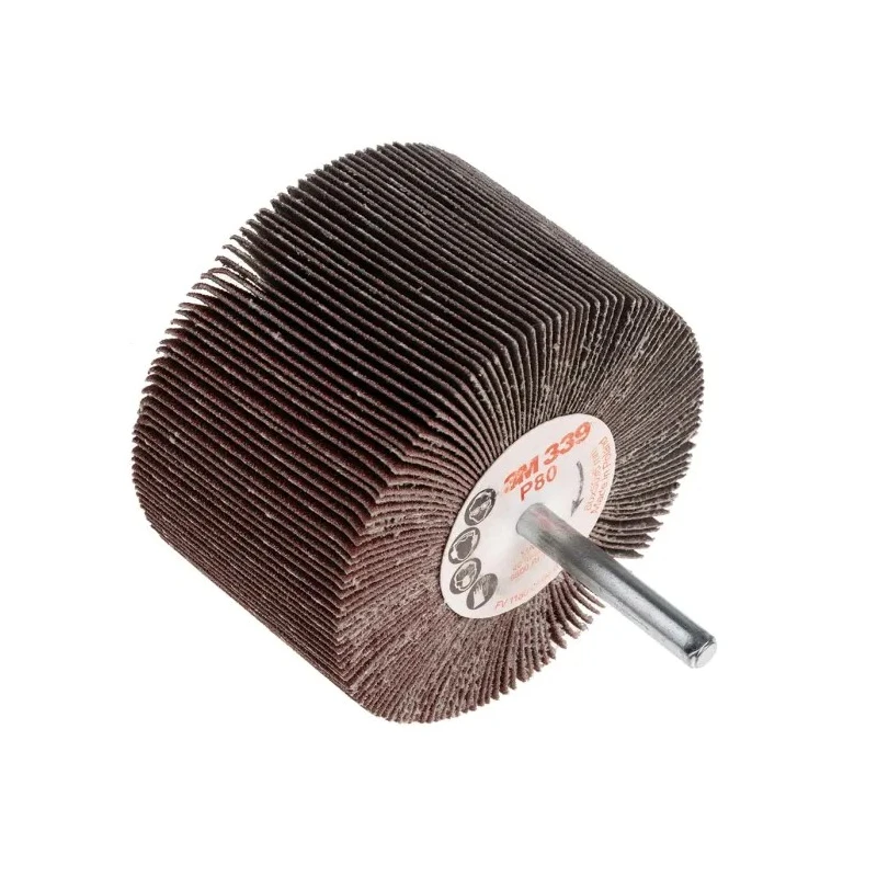 3M Aluminium Oxide Abrasive Wheel Flap Wheel 80 mm Diameter P80 Grit 339 FC110075924