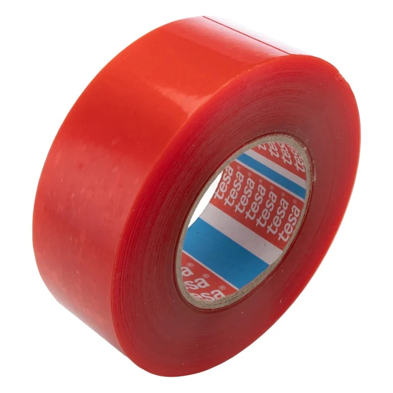 Tesa Transparent Double Sided Plastic Tape Polyethylene Terephthalate Backing 50mm x 50m 13.4N/cm Adhesion 04967-00013-06