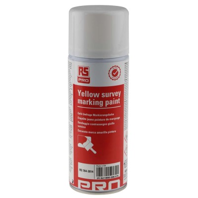 RS PRO 400 ml Yellow Spray Paint Acrylic Base RoHS Compliant 764-3014
