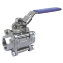 RS PRO Carbon Steel Threaded Manual Ball Valve BSPP 1-1/4 in Female Ports Stainless Steel Handle 69 bar 200°C 764-4228