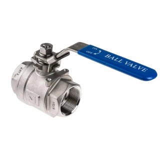 RS PRO ASTM A351-CF8M Stainless Steel Threaded 2-Way Ball Valve BSPP 1-1/2 in, 69 bar A351-CF8M