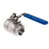 RS PRO ASTM A351-CF8M Stainless Steel Threaded 2-Way Ball Valve BSPP 1-1/2 in, 69 bar A351-CF8M