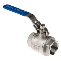 RS PRO ASTM A351-CF8M Stainless Steel Threaded 2-Way Ball Valve BSPP 1-1/2 in, 69 bar A351-CF8M