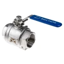 RS PRO Stainless Steel 2-Way Threaded Ball Valve BSPP 2 inch 69 bar ASTM A351-CF8M A351-CF8M