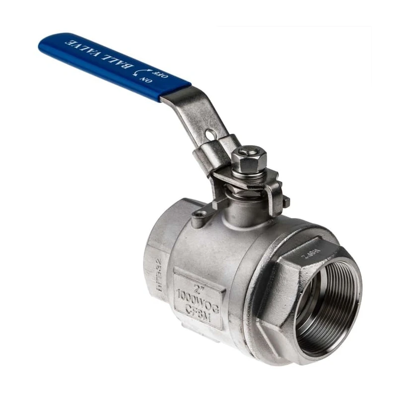 RS PRO Stainless Steel 2-Way Threaded Ball Valve BSPP 2 inch 69 bar ASTM A351-CF8M A351-CF8M