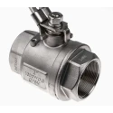 RS PRO Stainless Steel 2-Way Threaded Ball Valve BSPP 2 inch 69 bar ASTM A351-CF8M A351-CF8M
