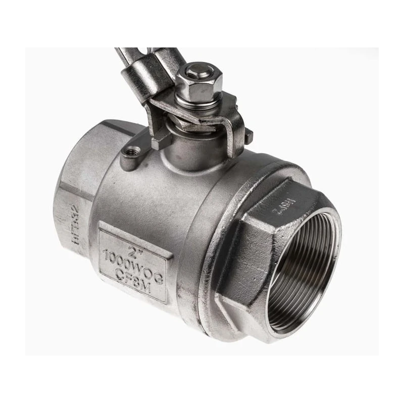 RS PRO Stainless Steel 2-Way Threaded Ball Valve BSPP 2 inch 69 bar ASTM A351-CF8M A351-CF8M