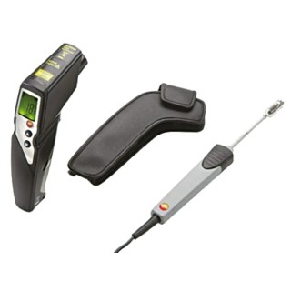 Testo Infrared Thermometer Bundle 830-T4-Set with -30°C to 400°C Range, ±1°C Accuracy, Centigrade, 15h Battery Life 0563 8314