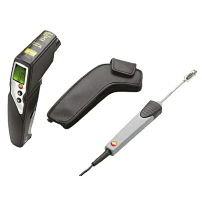 Testo Infrared Thermometer Bundle 830-T4-Set with -30°C to 400°C Range, ±1°C Accuracy, Centigrade, 15h Battery Life 0563 8314