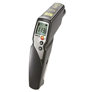 Testo Infrared Thermometer 830-T4, -30°C to 400°C Temperature Range, ±1°C Accuracy, 30:1 Distance Spot Ratio, 9V 0560 8314