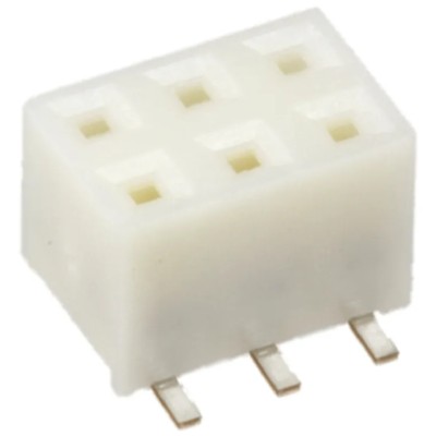 Hirose A3 Series Straight Surface PCB Socket 6-Contact 2 Row 2 mm Pitch Solder A3A-6DA-2SV(71)