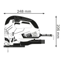 Bosch Corded Brushed Motor Electric Jig Saw 90 mm Cutting Depth 230V 650W 060158F070