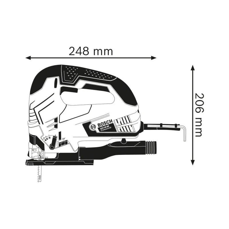 Bosch Corded Brushed Motor Electric Jig Saw 90 mm Cutting Depth 230V 650W 060158F070