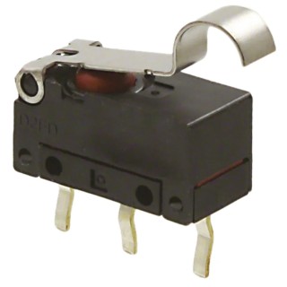 Omron Simulated Roller Lever Micro Switch, Terminal Type, 2A Current, 30 V DC, Dust Proof Ultra Subminiature D2FD-2L30-1T
