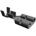 TE Connectivity FASTON 187 Series Black Uninsulated Female Spade Connector Crimp 4.75 x 0.81 mm Tab Size 20 AWG to 100494-2