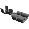 TE Connectivity FASTON 187 Series Black Uninsulated Female Spade Connector Crimp 4.75 x 0.81 mm Tab Size 20 AWG to 100494-2
