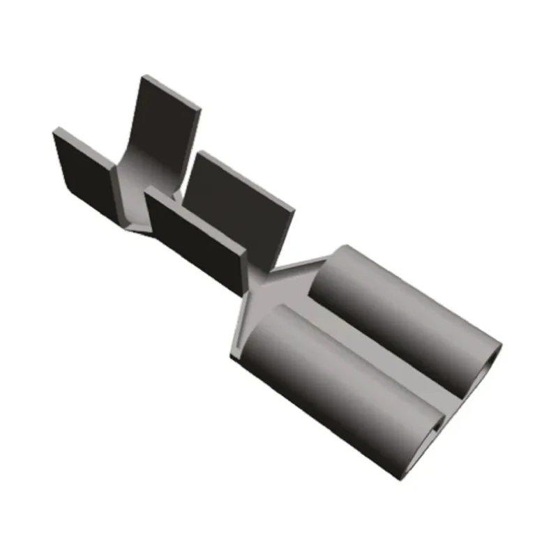 TE Connectivity FASTON .250 Silver Uninsulated Female Spade Connector Crimp 6.35 x 0.81 mm Tab Size 17 AWG to 13 4-160256-2