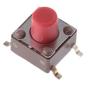 APEM Red Tactile Switch Stem 7 mm SPST Momentary 50mA 12V DC Surface Mount DTSM63RV