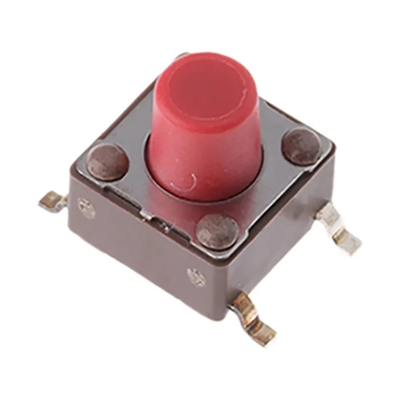 APEM Red Tactile Switch Stem 7 mm SPST Momentary 50mA 12V DC Surface Mount DTSM63RV