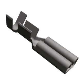 TE Connectivity FASTON .110 Black Uninsulated Female Spade Connector Crimp 2.79 x 0.51 mm Tab Size 20 AWG to 17 AWG 160484-4