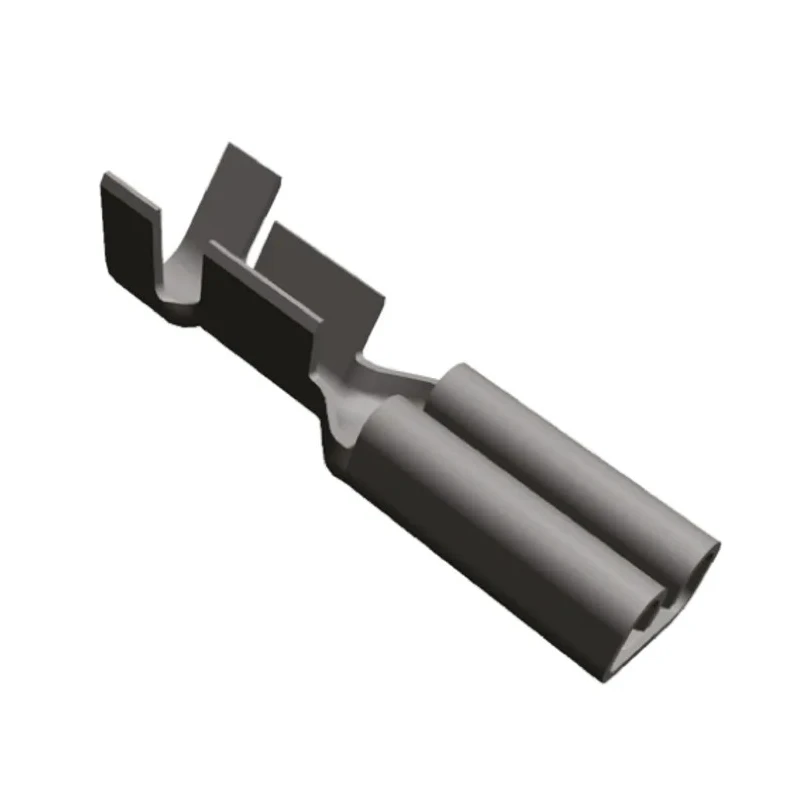 TE Connectivity FASTON .110 Black Uninsulated Female Spade Connector Crimp 2.79 x 0.51 mm Tab Size 20 AWG to 17 AWG 160484-4