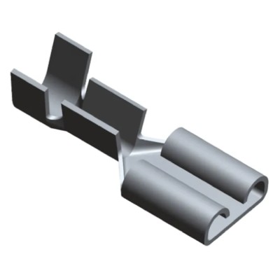 RS PRO FASTON .250 Silver Uninsulated Female Spade Connector, Crimp, 6.35 x 0.81 mm Tab Size 18 AWG to 14 AWG 41274