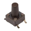 APEM Brown Tactile Switch Stem 9.5 mm SPST 50mA 12 V dc Surface DTSM65NV