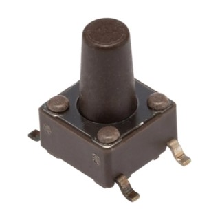 APEM Brown Tactile Switch Stem 9.5 mm SPST 50mA 12 V dc Surface DTSM65NV