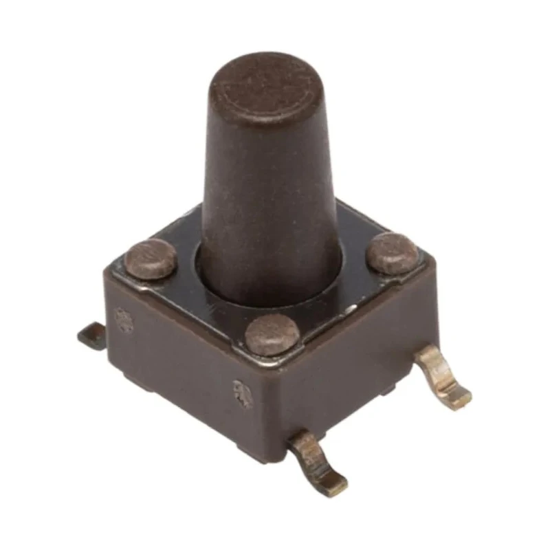 APEM Brown Tactile Switch Stem 9.5 mm SPST 50mA 12 V dc Surface DTSM65NV