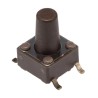 APEM Brown Tactile Switch Stem 9.5 mm SPST 50mA 12 V dc Surface DTSM65NV