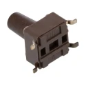 APEM Brown Tactile Switch Stem 9.5 mm SPST 50mA 12 V dc Surface DTSM65NV