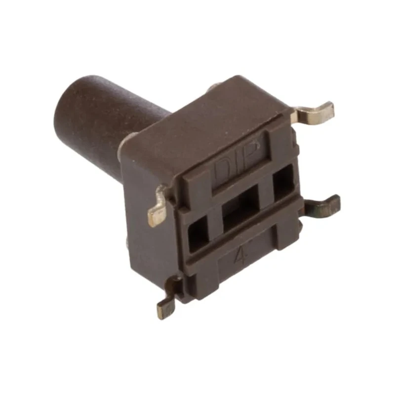APEM Brown Tactile Switch Stem 9.5 mm SPST 50mA 12 V dc Surface DTSM65NV