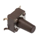 APEM Brown Tactile Switch Stem 9.5 mm SPST 50mA 12 V dc Surface DTSM65NV