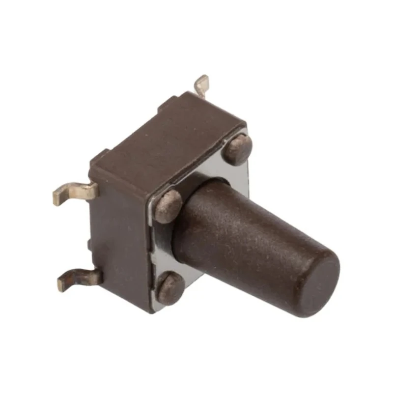 APEM Brown Tactile Switch Stem 9.5 mm SPST 50mA 12 V dc Surface DTSM65NV