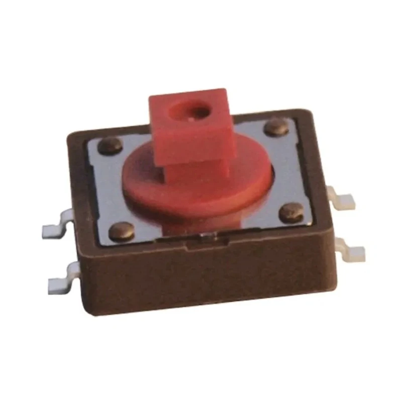 APEM Red Tactile Switch Cap 4.3 mm SPST 50mA 12V DC Surface Mount DTSM24RV