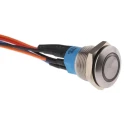 APEM AV Series Illuminated Push Button Switch Momentary Panel Mount 19.2 mm Cutout SPDT Blue LED IP67 30 V dc AV9112F1020840K