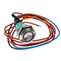 APEM AV Series Illuminated Push Button Switch, Momentary, Panel Mount, 19.2 mm Cutout, SPDT, Green LED AV9V12F1020840K
