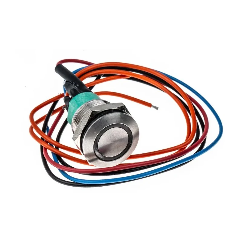 APEM AV Series Illuminated Push Button Switch, Momentary, Panel Mount, 19.2 mm Cutout, SPDT, Green LED AV9V12F1020840K