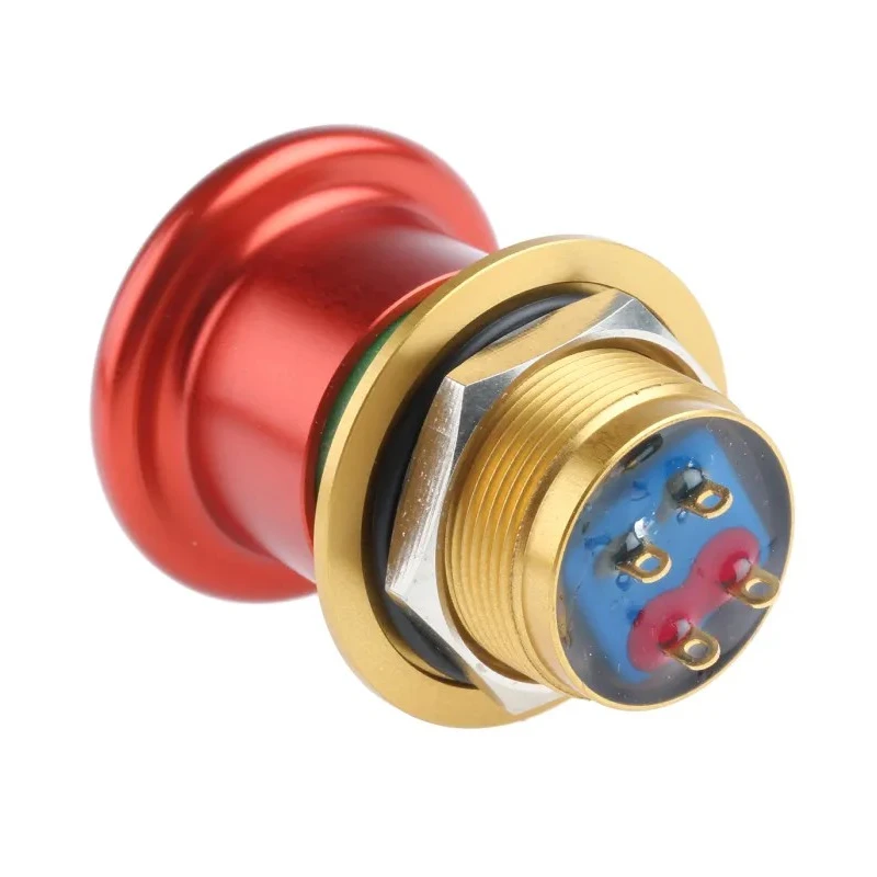 APEM Pull Release Emergency Stop Push Button Panel Mount 34 mm Cutout 2 NC IP65 ES1S4